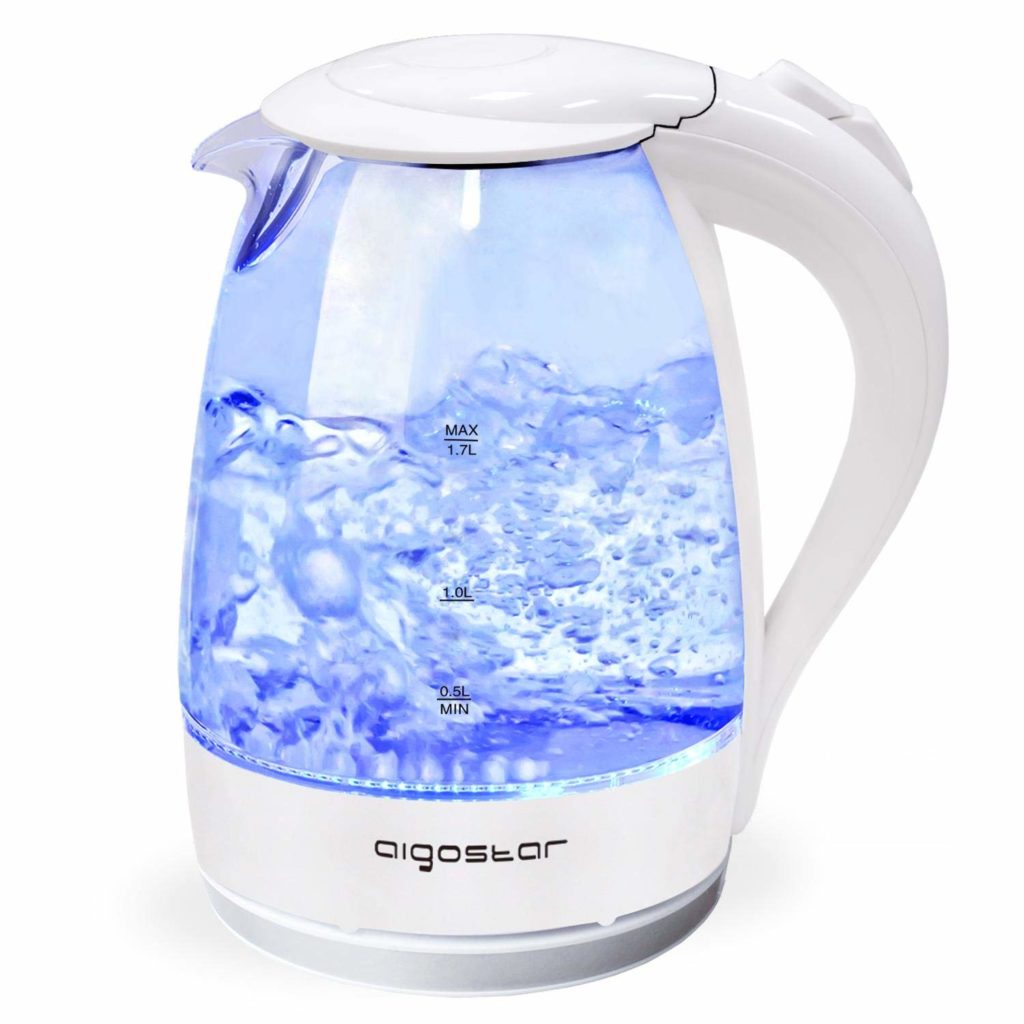 Bouilloire électrique 1,7L inox Sans BPA Avec éclairage intérieur LED bleu 2200W